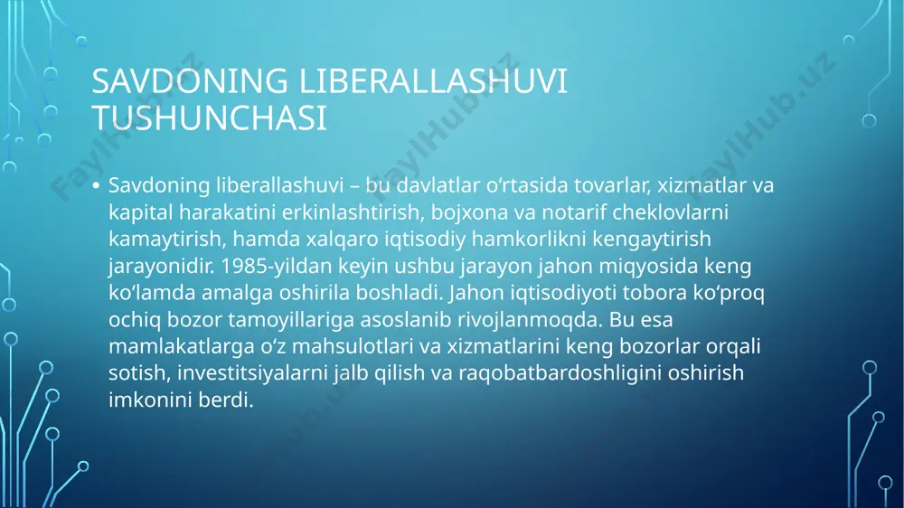 1985-yildan keyin jahon savdoning liberallashtirilishi - Page 5