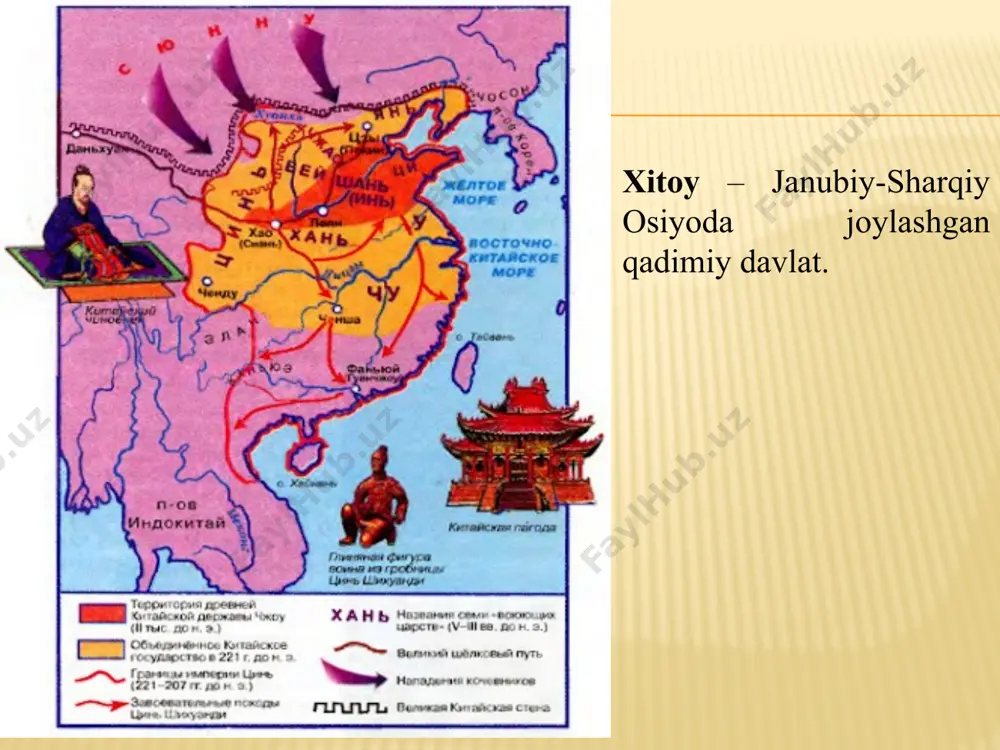 avisligining yangi “sulolalar tarixi” nomini olgan janr asoschisi hisoblanadi. ban gu vafotidan soʻng, uning asari qadimgi xitoyning birinchi ayol tarixshunosi boʻlgan singlisi pan chjao (jínji) tomonidan toʻldirildi. xitoy hududlarida uning qadimgi tarixi xaqida ma’lumot beruvchi shaharlar, qal’a va devorlar, maqbara, ibodatxona va qabristonlar, xaykallar, hunarmandchilik va zargarlik buyumlari, qurol-yarog’lar ham ko’plab topilgan. qadimgi xitoy davlatlari poytaxti bo’lgan loyanda (chjou, xan). bizga qadar bor qator qadimiy yodgorliklar saqlanib qolgan. 68-yilda loyanda barpo etilgan xitoydagi 1-budda ibodatxonasi “oq ot ibodatxonasi” - bugungacha saqlanib qolgan. loyan yodgorliklari. “oq ot ibodatxonasi” – xan imperatori min-di (57-75) davrida qurilgan. 13 gektar maydonni egallgan. loyan yodgorliklari. loyan yodgorliklari. “oq ot ibodatxonasi”dagi muqaddas ot xaykali. “oq ot ibodatxonasi”. loyan yodgorliklari. “oq ot ibodatxonasi”. loyan yodgorliklari. “oq ot ibodatxonasi”. loyan yodgorliklari. “oq ot ibodatxonasi”. loyan yodgorliklari. “oq ot ibodatxonasi”. loyan yodgorliklari. “oq ot ibodatxonasi”. loyan yodgorliklari. “oq ot ibodatxonasi”. loyan yodgorliklari. “oq ot ibodatxonasi”. loyan yodgorliklari. “ajdarxo darvozasi” …