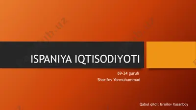 ispaniya iqtisodiyoti — PPTX