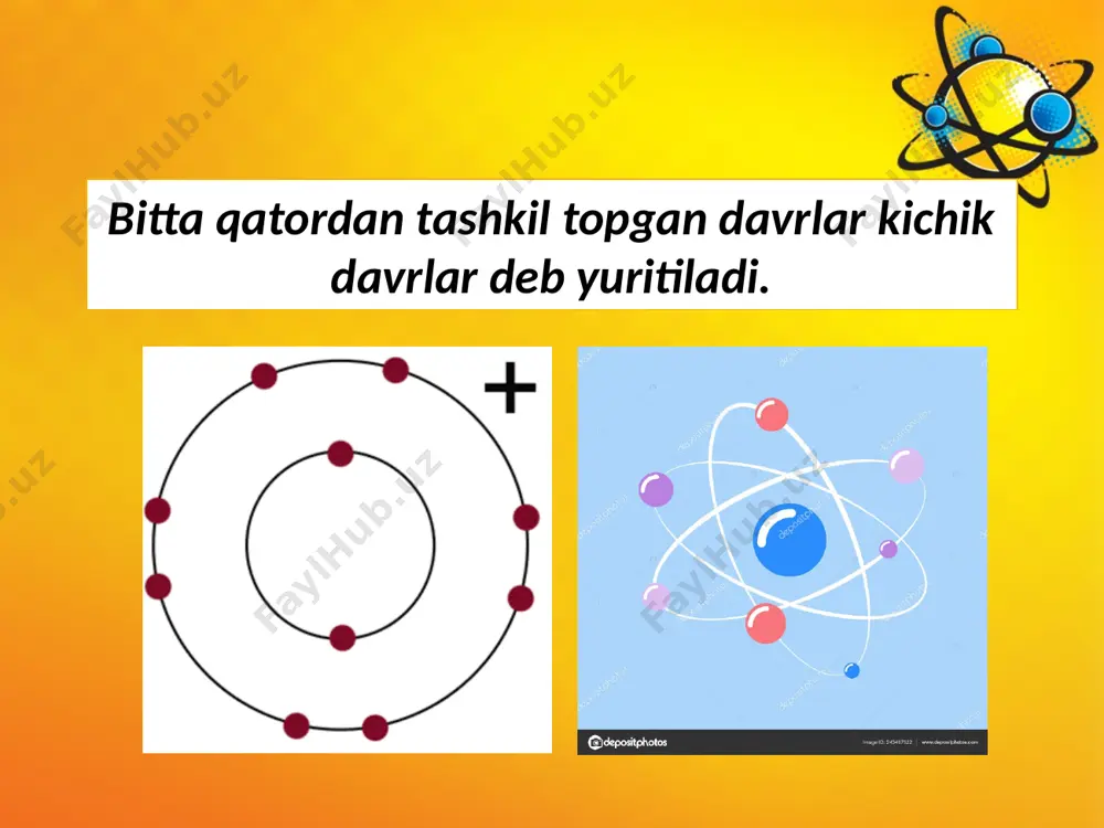 kichik davr elementlarining atom tuzilishi. 8 - sinf - Page 3