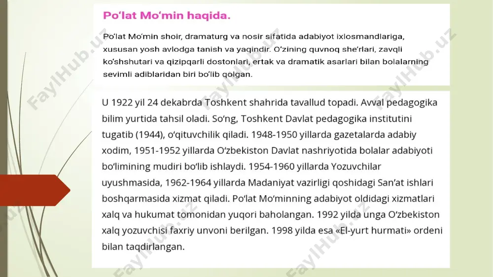 polat mo'min hayoti va ijodi - Page 3