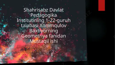 ellipsning mustaqilishi — PPTX