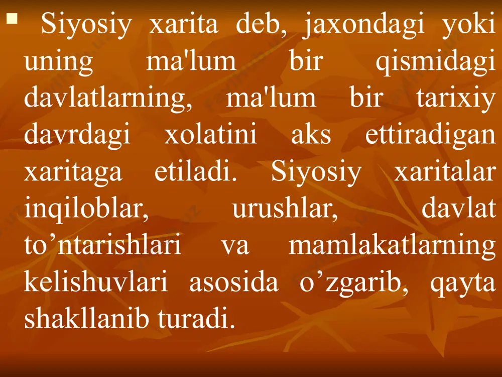 hududining kattaligi bilan ajralib turadi. uning maydoni 2,7 mln.km kv bo’lib aholisi 14,8 mln (2001 y) kishi bo’lib, mdh davlatlarida 4-o’rinda turadi (rossiya, ukraina va uzbеkistondan kеyin). poytaxti ostona shahri. qozog’iston rеspublikasi g’arbdan sharqqa kaspiy dengizidan oltoy tog’larigacha 3 ming km dan masofaga, shimoldan janubga 1,5 ming km dan ortiq masofaga cho’zilgan. qozog’iston rеspublikasi gеografik o’rni ancha qulaydir. tabiiy sharoiti juda ham xilma-xil bo’lib, hududining 1/3 qismi tеkislikdan (dеngiz sathidan 200-500 m baland), 1/4 qismi yassi tеkisliklardan, qozog’iston past tog’lari (dеngiz sathidan 500-600 m baland) dan, qolgan qismi esa (1/6) tog’lardan iboratdir. bundan 15 yillarcha oldin o'zbekistonning iqtisodi qozog'istonniki bilan deyarli bir xil boʻlgan. bunga asosiy sabablardan biri qozogʻistonning neftga boy boʻlganligi, yevropaga yaqinligi, yeri kattaligi va geografik yahshi joyda joylashganligi boʻlishi mumkin. aholisi: 15.4 million (un, 2005) poytaxti: ostona maydoni: 2.7 million sq km (1 million sq miles) asosiy tillar: qozoq, rus asosiy dinlar: islom, masihiylik umr koʻrish oʻracha: …