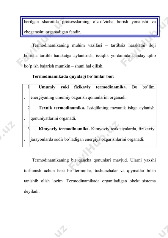 funktsiyasidir. harorat qancha yuqori bo’lsa, ichki energiya ham shuncha ortadi δu>0, agar ichki energiya kamaysa δu 0) sistema entalpiyasi (issiqlik saqlami) ortadi. bunday jarayonlar endotermik jarayonlar deyiladi (1.10-rasm(b)). reaksiya tenglamasida + δh ifoda qo‘shib yoziladi: 1.10-rasm. termokimyoviy reaksiyalar: a) ekzotermik; b) endotermik. ab = a + b + δh (yoki – q) (umumiy holda) n2(g) + o2(g) = 2no – 180,74 kj/mol; δh = +180,74 kj/mol agar kimyoviy reaksiya tenglamasida ajralib chiqadigan yoki yutiladigan issiqlik miqdori ko‘rsatilsa, bunday tenglama termokimyoviy tenglama deyiladi. yuqoridagi tenglamalar termokimyoviy tenglamalardir. xulosa metallurgik jarayonlarni puxta o‘rganishda shu jarayonlarda kechadigan fizikaviy va kimyoviy o‘zagarishlarni hamda ular orasidagi bog‘liqlikni bilish muhim ahamiyatga ega. chunki bu hodisa va jarayonlarning tub mohiyatini anglab yetish natijasida zamonaviy metallurgik ishlab chiqarishda turli xil samarali texnologik jarayonlarni, masalan, avtogen jarayonlar, yuqori tozalikka ega bo‘lgan metallar va qotishmalar ajratib olish, “kovsh – pech” texnologiyasi, vakuumlash va shu kabi samarali texnologiyalarni ishlab chiqarishga joriy …