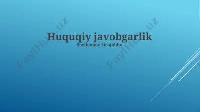 huquqiy javobgarlik — PPTX