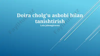 doira cholg'u asbobi bilan tanishtirish — PPTX