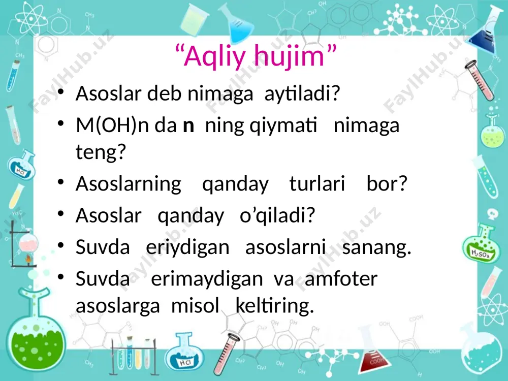 asoslarning olinishi va xossalari - Page 5