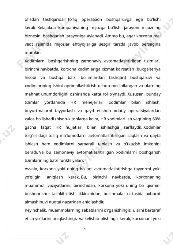 i; - boshqaruv qarorlarini ishlab chiqish; - kadrlar tayyorlash va boshqalar. tashkilotning rivojlanishiga to'sqinlik qiladigan asosiy muammoni tanlash, uni har tomonlama tadqiq qilish va tahlil qilish - bu sezgi va mahorat, menejer va tashkilot rahbarining professionalligi. 3. resurslar tadqiqot ishlarini muvaffaqiyatli olib borishni ta’minlovchi vositalar majmuidir. bular, birinchi navbatda, moddiy resurslar, mehnat resurslari, moliyaviy resurslar, axborot resurslari, natijalarni qayta ishlash uchun zarur bo'lgan texnik vositalar, shuningdek, tadqiqot ob'ektini tavsiflovchi huquqiy hujjatlardir. 4. tadqiqotning samaradorligi tadqiqot xarajatlari va olingan natijalarni muvozanatlashni talab qiladi. 5. tadqiqot natijalari turli shakllarda taqdim etilishi mumkin. bu boshqaruv tizimining yangi modeli, yangi me'yoriy hujjatlar, to'g'rilangan hisoblash formulalari, yangi korporativ madaniyat bo'lishi mumkin. amaliy nuqtai nazardan, tadqiqot metodologiyasi, qoida tariqasida, uchta asosiy bo'limni o'z ichiga oladi: nazariy, uslubiy va tashkiliy. nazariy qism tadqiqotning asosiy maqsadi, vazifalari, predmeti va ob’ektini belgilaydi. uslubiy bo'limda tadqiqot o'tkazish, ma'lumotlarni yig'ish va qayta ishlash, olingan natijalarni tahlil qilish va ularni taqdim etish …