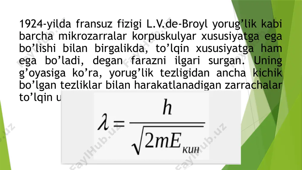 moddazarrachalarining korpuskulyar-to‘lqin dualizmi - Page 3