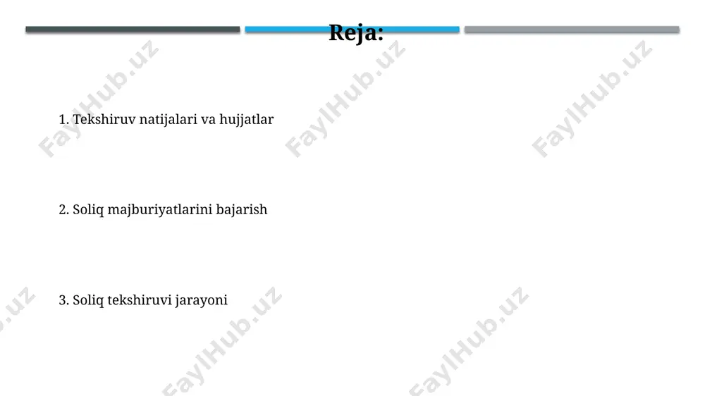'ra, samarqand viloyatida 500 dan ziyod korxona davlat soliq xizmati tomonidan rejalashtirilgan tekshiruvlarga tortilgan bo'lib, bu tekshiruvlarning 30%i soliq qonunchiligini buzganlik holatlarini aniqlagan. jarimalar va sanktsiyalar soliq tekshiruvi natijalariga ko'ra, toshkent shahridagi 2022-yilda 5 million so'mdan ortiq soliq to'lanmaganligi aniqlangan bo'lsa, 15% miqdorida jarima solinadi va 3 oy muddatga to'lov muddati kechiktiriladi. buxoro viloyati hududida 2024-yilning birinchi choragida, yolg'on ma'lumotlar taqdim etgan 5 ta tadbirkorga 500 ming so'mdan 1 million so'mgacha jarima solindi va ularning faoliyatiga 30 kunlik ta'til e'lon qilindi. tekshiruvga tayyorgarlik tekshiruvga tayyorgarlik ko'rishda, 1000 dan ortiq operatsiyalarni qamrab oluvchi elektron hisob-kitob tizimini tekshirish va barcha hisobotlarning raqamli nusxalarini saqlash muhim ahamiyatga ega. tekshiruvdan 30 kun oldin barcha hisobotlarni, shu jumladan 2022 yil uchun soliq deklaratsiyalarini va toshkent shahri bo'yicha filiallarga tegishli hujjatlarni to'liq tekshirib chiqish kerak. aniqlangan kamchiliklar buxoro viloyatida joylashgan 7 ta savdo korxonasida o'tkazilgan soliq auditida, o'rtacha 25% miqdorida inventarizatsiya qilinmagan tovarlar aniqlanib, bu soliq …
