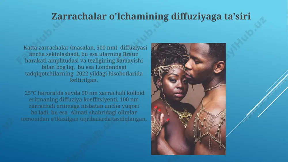 kolloid eritmalaridagi diffuziya tezligi bilan zarrachalarning oʻlchamlari orasidagi bogʻlanish - Page 4