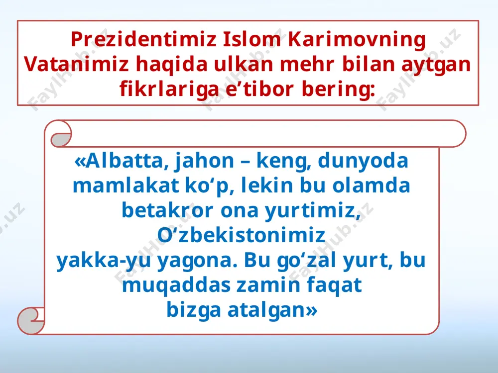 vatan – yagona va muqaddas 5 - sinf. vatan tuyg'usi - Page 3
