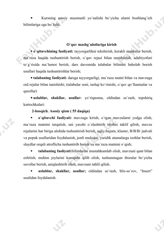 riyatlar va ko`nikmalarni shakllantirish, pirovard natijada esa inson huquqlariga hurmat-ehtiromni va ularga rioya etishni umummillat darajasida rivojlantirishga qaratilgan madaniyatni yuzaga keltirish g`oyat muhimdir. prezidentimiz i.karimov tomonidan alohida ta`kidlanib o`tilganida chuqur ramziy ma`no bor.fuqarolar konstitutsiyaviy huquq va erkinliklarining advokat tomonidan sud-tergov idoralarida jinoyat ishlar bo`yicha himoya qilinishi himoyachilik, deb e`tirof etiladi. o`zbekiston respublikasi jpkning 49-moddasida belgilab qo`yilganidek, «himoyachi gumon qilinuvchining, ayblanuvchining, sudlanuvchining huquq va qonuniy manfaatlarini qonunda belgilangan tartibda himoya qilishni amalga oshirish hamda ularga kerakli yuridik yordam ko`rsatish vakolatiga ega bo`lgan shaxsdir». demak, ushbu qonundan ko`rinib turibdiki, advokat maxsus shaxs bo`lib, uning huquqiy layoqati nafaqat advokatura to`g`risidagi qonunlar va me`yoriy hujjatlar bilan, balki u ishtirok etayotgan huquqiy munosabatlarni tartibga soluvchi maxsus qonun normalari bilan ham tartibga solinadi. advokatning jamiyatda tutgan o`rni, uning huquqiy maqomi va mamlakatda odil sudlovni amalga oshirishdagi roliga baho berishda davlat tomonidan advokat oldiga qo`yilgan vazifalar mohiyatini tushunib olish muhim ahamiyat kasb etadi. advokatning eng asosiy vazifasi …