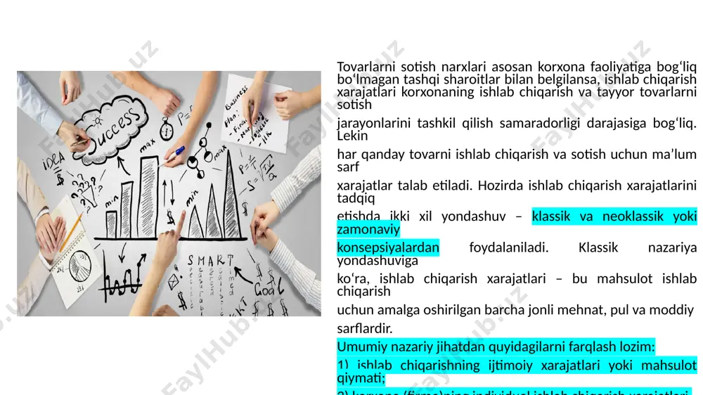 it costs) korxona tomonidan zarur resurs va xizmatlarni tashqaridan to‘lov asosida jalb etishi uchun sarf qilingan xarajatlardir. bunday xarajatlarga yollanma ishchilar ish haqi, xomashyo va materiallar uchun to‘lovlar, kredit uchun foiz to‘lovlari, ijaraga olingan yer uchun renta, transport xizmati va boshqa har xil xizmatlar uchun to‘lovlar kiradi. tashqi xarajatlar to‘lov hujjatlari bilan rasmiylashtiriladi, shu sababli buxgalteriya xarajatlari deb ham ataladi. korxonaning o‘ziga tegishli bo‘lgan resurslardan foydalanishi bilan bog‘liq xarajatlar ichki xarajatlar (implicit costs) deyiladi. bunday xarajatlar pul to‘lovlari shaklida chiqmaydi. shu sababli ichki xarajatlar darajasini baholash o‘z resurslari qiymatini shunga o‘xshash resurslarning bozordagi narxlariga taqqoslash orqali amalga oshiriladi. tashqi va ichki xarajatlarning mohiyatini ochib berish, ularning bir-biridan farqini tushuntirishda bugungi kunda xo‘jalik amaliyotimizda faoliyat yuritayotgan ko‘plab yakka tartibdagi tadbirkorlarni yaqqol misol tariqasida keltirish mumkin. aytaylik, biron-bir tadbirkor o‘ziga qarashli bo‘lgan xonadonda kichik ishlab chiqarish sexi tashkil qildi. bu yerda uning tashqi xarajatlari aniq: ishlab chiqarish uchun zarur bo‘lgan xomashyo uchun …