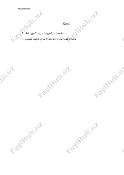 alkogolizm, alkogol psixozlar — DOC