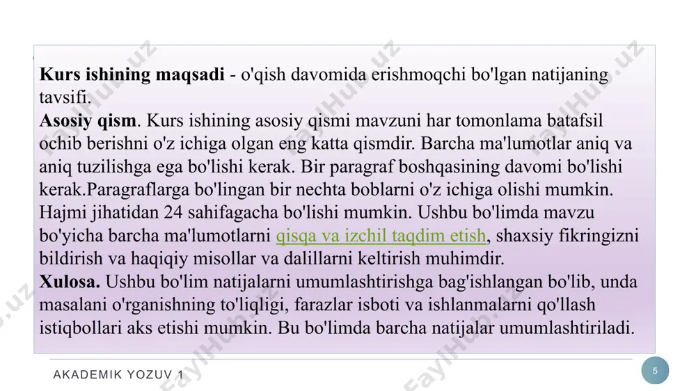 ilmiy uslub janrlari kursishi - Page 5