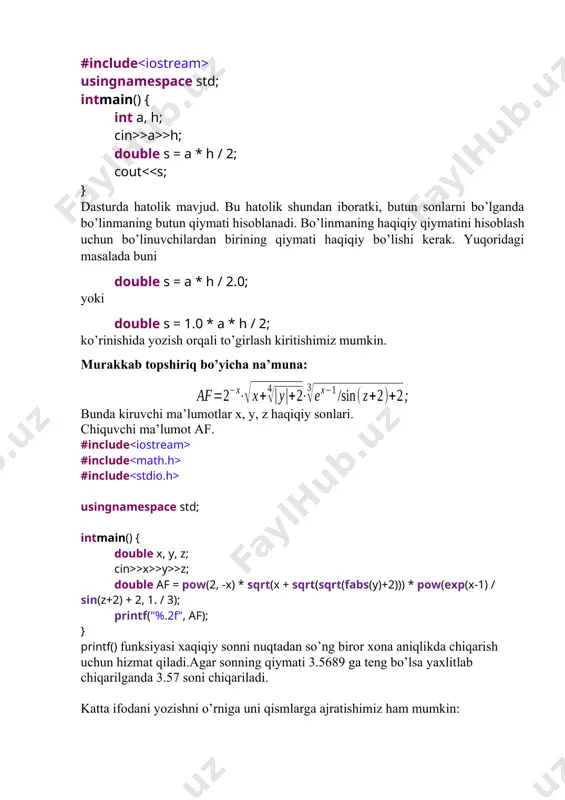 chiziqli algoritmlarni dasturlash - Page 5
