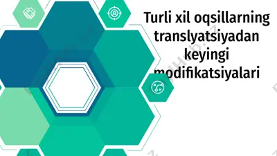 turli xil oqsillarning translyatsiyadan keyingi modifikatsiyalari — PPTX