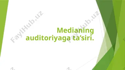 media savodxonlik — PPTX