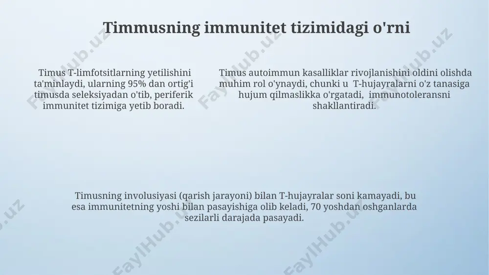 timus tuzulishi, taraqqiyoti va vazifasi - Page 5