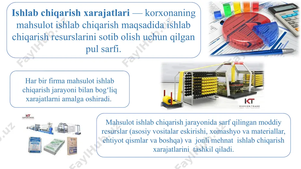 ishlab chiqarishda ishlatiladigan omillar soni o'rtacha unumdorlikning teskari qiymati texnologik xarajat koeffitsienti (bi) deb ataladi, uning yordamida leontyev ishlab chiqarish funktsiyasi quyidagicha aniqlanadi: turli ishlab chiqarish turlari uchun ishlab chiqarish funktsiyalari har xil, ammo ularning barchasi umumiy xususiyatlarga ega: boshqa omillarning doimiy xarajatlari bilan bir omil xarajatlarini oshirish bilan ishlab chiqarish hajmini oshirish chegarasi mavjud. ishlab chiqarish omillarining o'zaro almashinishi (ishlab chiqarish hajmini kamaytirmasdan) va bir-birini to'ldirishi mavjud, ya'ni ularning har biridan foydalanish boshqa resursning ma'lum miqdori mavjudligini nazarda tutadi. o'zgaruvchan omilning marjinal mahsuloti bu qo'shimcha resurs birligini jalb qilish natijasida ishlab chiqarish hajmining o'sishi (boshqa resurslarning xarajatlari o'zgarishsiz qoladi): o'zgaruvchan omilning o'rtacha mahsuloti - bu o'zgaruvchan omil (resurs) birligiga to'g'ri keladigan mahsulot hajmi, boshqa omillar doimiy bo'lib qoladi. ylpi (jami) mahsulot (тр – total product, yki q – quantity) –bu barcha ishlab chiqarish omillarining butun hajmidan foydalangan holda olingan mahsulot hajmi. ishlab chiqarish xarajatlari-sotib olingan ishlab chiqarish omillari uchun …