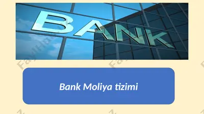 bank moliya tizimi — PPTX