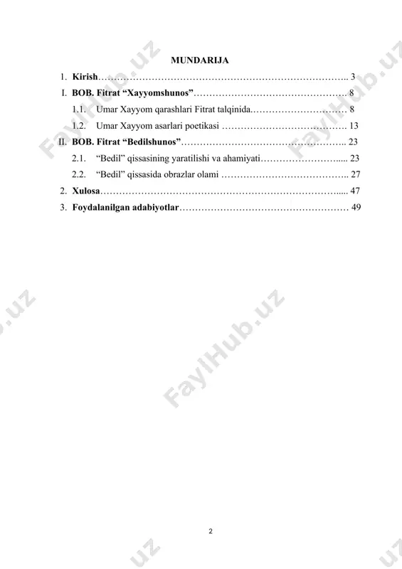 tarzda yetkazib bermog‘imiz lozim. o‘zbek xalqi ma’naviy dunyosining shakllanishiga g‘oyat kuchli va samarali ta’sir ko‘rsatgan shaxslardan biri – bu fitratdir. biz uning ijodiy merosining boyligi, badiiy dahosi zamon va makon chegaralarini bilmasligi haqida doimo faxrlanib so‘z yuritamiz. fitrat xalqimizning ongi va tafakkuri, adabiyoti, ilm-fan, madaniyati tarixida o’z faoliyati bilan butun bir davrni tashkil etadigan buyuk shaxs, milliy adabiyotimizning tengsiz namoyandasi, millatimizning g‘ururi, shon-u sharafini dunyoga tarannum qilgan o‘lmas so‘z san’atkoridir. inson qalbining quvonch-u qayg‘usini, ezgulik va hayot mazmunini fitrat kabi teran ifoda etgan shoir jahon adabiyoti tarixida kamdan kam topiladi. ona tiliga muhabbat, uning beqiyos boyligi va buyukligini anglash tuyg‘usi ham bizning ong-u shuurimiz, yuragimizga fitrat asarlari bilan ham kirib keladi. abdurauf fitratning adabiyotshunoslikka oid qarashlari adabiyot tarixida yashab, ijod etgan shoirlar ijodiyotiga bag’ishlangan ilmiy maqolalarida, ularning manbalari va matniy tadqiqiga bag‘ishlangan ilmiy risola, majmualarida o‘z aksini topgan. aslida fitratning har bir yo‘nalishdagi ilmiy ishlari alohida tadqiqot uchun material bo‘la …