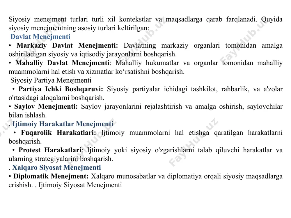 mustaqil ishi siyosiy menejment struturasi va turlari - Page 5