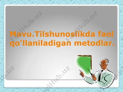 tilshunoslik metodlari — PPTX