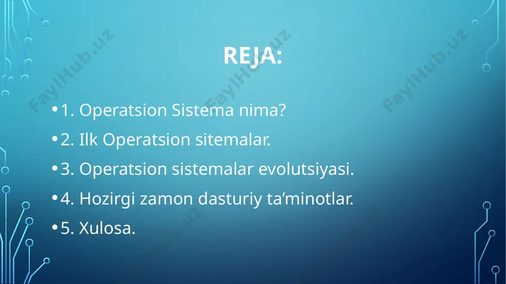 (sophisticated operating system) va dos-3 kabi oddiy konsol operatsion tizimlari ishlatilgan. 1984-yil aprel oyida apple kompyuterini bozorga chiqargandan soʻng kompaniya oʻzining birinchi operatsion tizimini grafik qobiqli interfeysga ega boʻlgan macos 1.0 deb nomlangan ishlab chiqish va tijoratlashtirishga muvaffaq boʻldi. 1984 yilda apple operatsion tizimining debyutini boshladi "klassik" mac os ning chiqarilishi bilan original macintosh tizim dasturi. 1996 yilda "mac os" rebrendini olgan tizim 2002 yilgacha har bir macintosh-da oldindan o'rnatilgan va macintosh klonlari 1990-yillarda qisqa vaqt ichida. foydalanish qulayligi bilan ajralib turadigan, shuningdek, raqobatchilariga nisbatan zamonaviy texnologiyalar yo'qligi uchun tanqid qilindi. mac os evolutsiyasi linux 1960 yilda massachusets texnologiya universitetida ge-645 mashinasi uchun eksperemental operatsion tizim — multics (multiplexed information and computing service) yaratildi. ushbu operatsion tizimni yaratuvchilaridan biri at&t kompaniyasi loyihadan ajralib chiqib, 1970 yilda o'zining shaxsiy unix operatsion tizimini yaratdi va uni ishlashi uchun c dasturlash tilidan foydalanadi. 1991 yil 25 avgusta usenet nomli konferenstiyada linus torvalds o'zining …