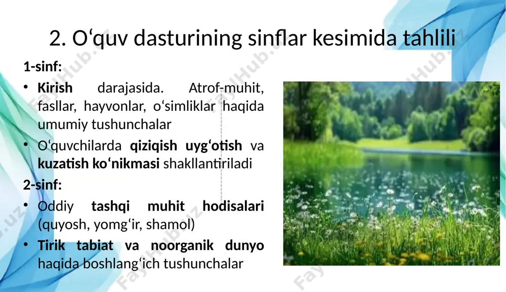 boshlang‘ich maktablarda tabiiy fanning mazmuni, o‘quv dasturining tahlili - Page 4