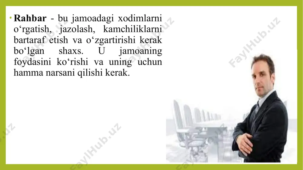 a sabab, a'lochi talabalarning yaponiya kompaniyalariga xos bo'lgan guruh tabiatini o'zlashtira ololmaganliklaridadir. aynan tashkilotchilik xislati ko'pchilik menejerlarning lavozimda o'sishlari uchun asosiy omil bo'lgan. intellektning muvaffaqiyatli boshqaruvga ta'sir etishida ko'pgina oraliq omillar mavjuddir. ulardan eng asosiylari - boshqaruvga bo'lgan ishtiyoqning mavjudligi, rahbarlik sohasidagi boy tajriba, shuningdek, yuqori bo'g'in rahbarlari va xodimlar o'rtasidagi ijobiy munosabat nazarda tutiladi. amerika va yaponiyalik 1500 menejerlarni o'rganish asosida samarali rahbarlikka oid quyidagi xislatlar ajratib ko'rsatiladi  strategik rejalashtirishga moyillikning kuchliligi;  ishchilarni, mehnat resurslarini taqsimlash bo'yicha maqbul va o'z vaqtida qaror qabul qilish;  faoliyat doirasini kengaytirish yoki yuksak tartibda mehnat qilish evaziga o'z mas'uliyatini oshirishga intilish;  xavfli sharoitda ijodiy va ratsional qaror qabul qila olish;  o'z kuchiga cheksiz ishonch;  o'z huquqlarini anglash va mas'uliyatni his qilish;  kezi kelganda qurbon berishga ham tayyor turish;  muloqot malakalarini mukammallashtirishga intilish;  murakkab va inqirozli vaziyatdagi jarayonlarni tahlil etish va intuitiv tarzda bashorat (prognoz) …