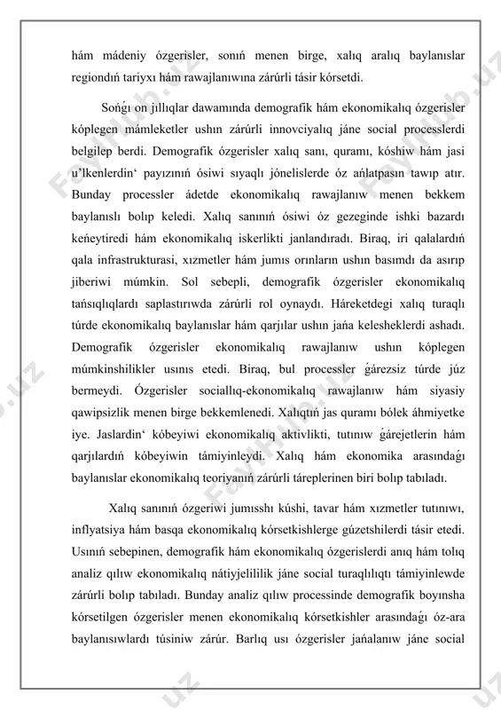 hám talapların ańlatıw arqalı mámleket basqarıwında qatnasıwı bolıp tabıladı.. xalıqtıń siyasiy háreketleri tariyx dawamında túrli sırtqı kórinislerde rawajlanǵan. mısal ushın, xix asirde hám xx ásirdiń baslarında social ádalatsızliklarga qarsı kóterilgen massalıq háreketler siyasiy ózgerislerge alıp keldi. bul háreketler kóbinese social hám ekonomikalıq teńsizliklerge qarsı gúres retinde kórinetuǵın boldı. atap aytqanda, feminist háreket, miynet háreketleri hám de rasssaliq teńlik ushın gúresler ásirler dawamında kúsh menen dawam etdi.regionda etnik toparlar arasında quramalı hám ha’r qiyli qatnaslar bar. bul qatnaslar tariyxıy, mádeniy hám ekonomikalıq faktorlarǵa tiykarlanǵan. hár bir etnik topar óziniń dástúriy qádiriyatları hám úrp-ádetlerine iye bolıp, bul olardıń óz-ara baylanıslarında zárúrli rol oynaydı. mısal ushın, regiondıń ayırım bólimlerinde kóplegen etnik toparlar bir-birine jaqın jasaydı, bunıń nátiyjesinde ulıwma mádeniy ilajlar hám ekonomikalıq sheriklikler ko‘beyip atir. ulıwma alǵanda, etnik toparlar arasındaǵı qatnaslar tuwrı óz-ara túsiniw hám shıdamǵa tiykarlanadı. basqa toparlardıń mádeniyatına, tili hám úrp-ádetlerine húrmet kórsetiw bul qatnaslardı jáne de bekkemleydi. biraq, ayırım regionlarda …
