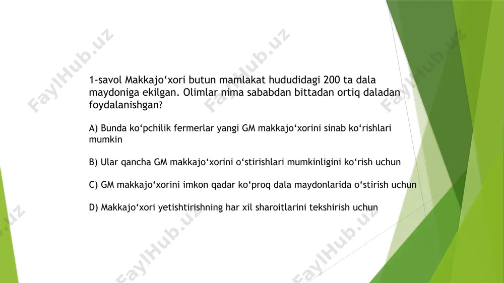 masi ha / yo‘q baholash mezoni mazkur topshiriqni bajarish uchun o‘quvchilar matnni diqqat bilan o‘qib tushunishlari talab etiladi. matnda anesteziya uchun ishlatiladigan gaz bemorga yuzdagi niqob yordamida nafas olish yo‘llari orqali yuborilishi aytilgan. bu gaz bemorning nafas yo‘llari orqali o‘pkaga, undan esa nerv sistemasiga boradi. agar o‘quvchilar quyidagi ketma-ketlikda uchta to‘g‘ri javobni belgilashsa, javob to‘liq qabul qilinadi (1 ball): yo‘q, ha, ha. javob yo‘q yoki boshqa javoblar bo‘lsa, javob qabul qilinmaydi (0 ball). mazkur topshiriq o‘quvchilarning hodisalarni ilmiy jihatdan tushuntirish kompetensiyasini baholashga qaratilgan. ► operatsiyada ishlatiladigan jarrohlik asboblari nima sababdan sterillanishini tushuntiring. __________________________________________________________ ___________________________________________________________________________________________________________________________________________________________________________________________________________________________________________ baholash mezoni mazkur topshiriqni bajarish uchun o‘quvchilar biologiya fanidan kasallik qo‘zg‘atuvchi ko‘plab mikroblar havoda, atrofdagi buyumlarda bo‘lishi, mikroblar sterillanmagan jarrohlik asboblari orqali bir bemordan boshqasiga yuqishini bilishlari kerak. jarrohlik asboblari sterillanganda ulardagi mikroorganizmlar o‘ladi. shu tariqa mikroblarning bemor organizmiga tushishining oldi olinadi. agar o‘quvchilar o‘z javoblarida jarrohlik asboblarida bakteriyalar yoki mikroblar yo‘qligiga ishonch hosil qilish, bu …