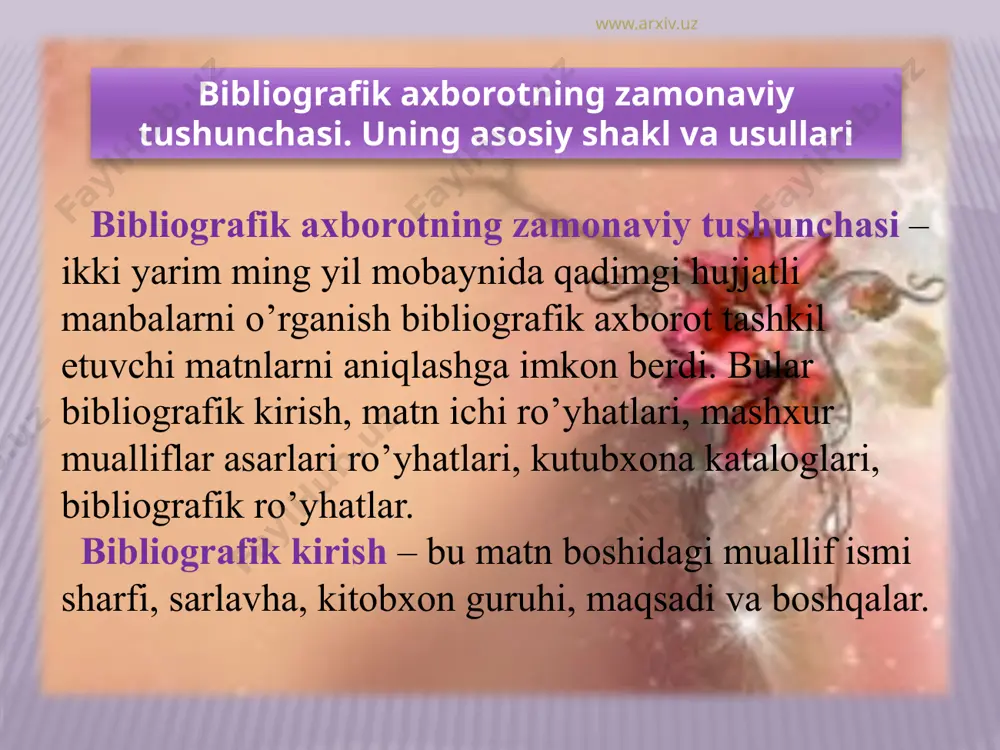 bibliografik axborot. uning asosiy shakl va usullari - Page 4