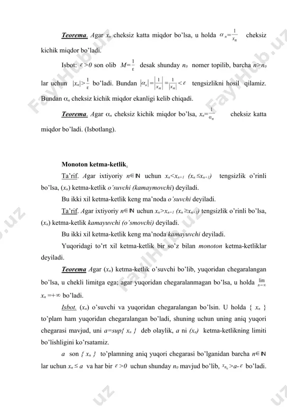 imit e orqali belgilanadi. izoh. e soni matematikada muxim o’rin tutadi. u irratsional (e=2,7182818284590… ) va transendent, ya’ni butun koeffisiyentli ko’phadning ildizi bo’la olmaydi. 1) adabiyotlar: 2) азларов. т., мансуров. х. “математик анализ” 1т: 1994,2т. 1995. 3) xикматов а.x., турдиев т., “математик анализ” тошкент: 1т, 1990 . 4) введение в maple. математический пакет для всех. в.н.говорухин, в.г.цибулин, мир, 1997 5) пакет символьных вычислений maple v. г.в. прохоров и др. "петит", 1997 6) математическая система maple v. в.п.дьяконов, "солон", 1998 7) maple v power edition. б.м. манзон, "филин", 1998. 8) агарева о.ю., введенская е. в., осипенко к. ю. предел функции. непрерывностъ ( методические указания к практическим занятиям по теме : maple ( в курсе математического анализа). москва 1999. 9) www.ziyonet.uz _1223035153.unknown _1223041645.unknown _1223043994.unknown _1223131122.unknown _1225945339.unknown _1223041867.unknown _1223043959.unknown _1223041852.unknown _1223035434.unknown _1223041204.unknown _1223041510.unknown _1223041629.unknown _1223041496.unknown _1223040865.unknown _1223036276.unknown _1223036328.unknown _1223035486.unknown _1223036257.unknown _1223035170.unknown _1165347159.unknown _1223034412.unknown _1223034685.unknown _1223034474.unknown _1223034499.unknown _1223034459.unknown _1223034322.unknown _1223034391.unknown _1223034336.unknown _1165778726.unknown _1165778764.unknown _1170433271.unknown …