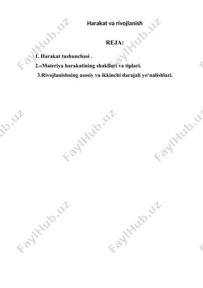 harakat va rivojlanish — DOC