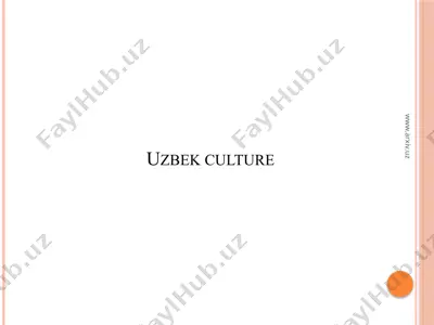 uzbek culture — PPTX