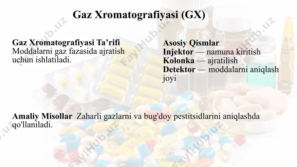 zaharli moddalarni xromatografik tekshirish usullari - Page 5