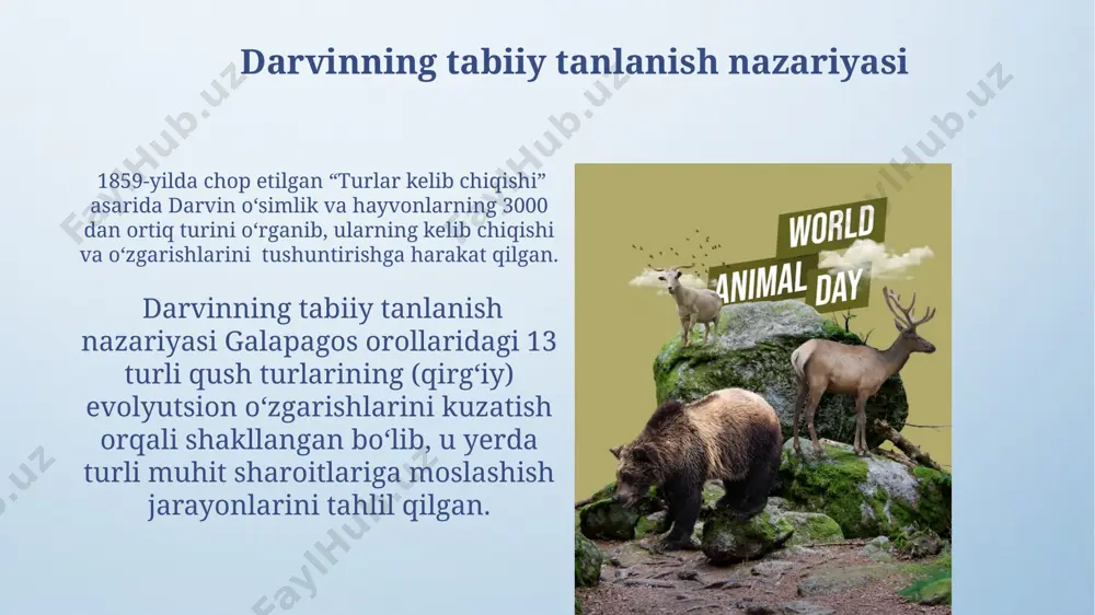atilganidek, yangi irqlarning shakllanishiga hissa qo'shadi. irqlarning paydo bo'lishida geografik izolyatsiya muhim rol o'ynaydi; masalan, 10 000 yil avval and tog'lari hududida ajralib qolgan ikki guruh insonlar turli sharoitlarda evolyutsiyalanib, fenotipik farqlarni hosil qilgan. morfologik xususiyatlar va tur farqlanishi morfologik farqlar, masalan, 1000 dan ortiq o'simlik turlarining barg shakli, o'lchami va rangidagi farqlar, ularning tur sifatida ajralib chiqishini ko'rsatadi. bu, xususan, o'rta osiyo o'simliklari o'rganilganda aniq kuzatiladi. inson populyatsiyalarida 20 dan ortiq qon guruhlari mavjudligi va ularning geografik tarqalishi morfologik farqlarga qaraganda, genetik farqlanishni aniqroq aks ettirishi mumkin, ayniqsa, yevropa va osiyo populyatsiyalarini taqqoslaganda. biologik tur tushunchasi zamonaviy biologik turlar tasnifi 18-asrda k. linney tomonidan boshlangan va hozirgi kunda kladistika va filogenetik tahlillar yordamida rivojlanib bormoqda, dunyoning turli burchaklaridan olingan namunalarni o'rganish orqali. biologik turlarni aniqlashda morfologik xususiyatlar, genetik farqlar va geografik tarqalish kabi 3 asosiy omil hisobga olinadi, masalan, galapagos orollaridagi finchlar misolida. geografik izolyatsiya va tur paydo bo'lishi …