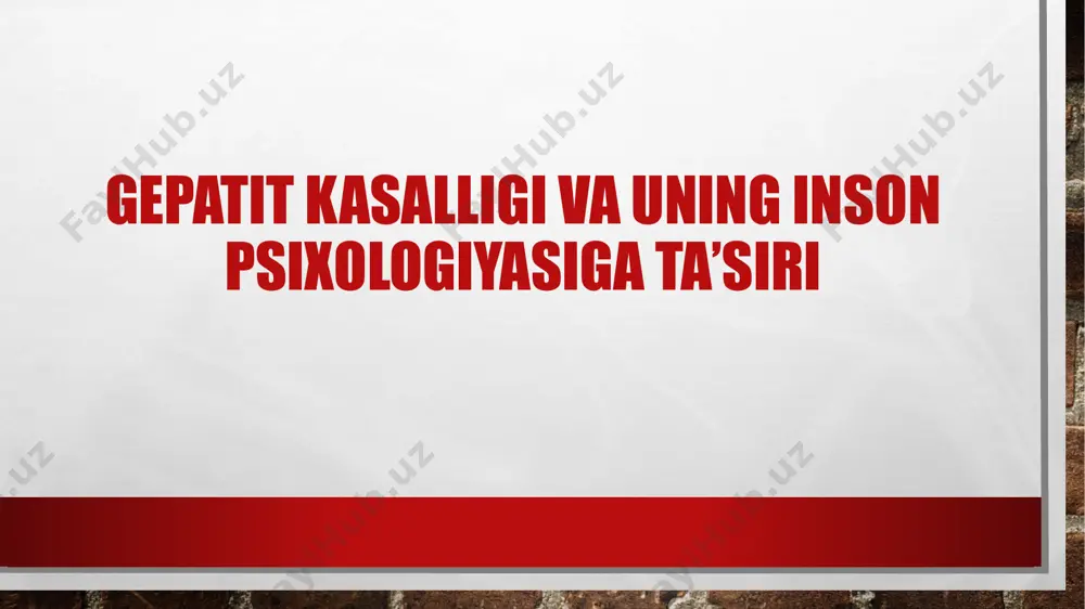 a” kasalligini “iflos qoʻllar” kasalligi deb atalishi bejiz emas. bu kasallik virusi yuqishida shaxsiy gigiyenaga toʻla rioya etmaslik, tozalik, ozodalikka yetarli eʼtibor bermaslik, qaynatilmagan suv ichish asosiy sabab boʻladi. gepatit “a” yuqishi oldini olishning oson yoʻli emlashdir. bolani bogʻchaga, maktabga berishdan oldin albatta emlatish kerak. ota-onalarga bu haqda targʻib qilishda patronaj hamshiralarning roli katta. bundan tashqari, har gal oila koʻrigiga borganingizda xonadonda qaynatilgan suv ichiladimi, tozalik, ozodalik muhiti talab darajasidami, bunga ham eʼtiborli boʻlishingiz lozim. gepatitning yuqish sabablari virusli gepatit - oʻtkir yuqumli kasallik; jigar hujayralarining zararlanishi, umumiy intoksikatsiya belgilari, teri va shilliq qavatlarning sargʻayishi, peshobning toʻq sariq yoki "pivo"ga oʻxshash, najasning oqimtir tusga (gilvata rangiga) kirishi, jigar, baʼzan taloqning ham kattalashishi bilan ifodalanadi. v. g . deganda bir-biriga oʻxshash olti xil gepatit tushuniladi, bular a, v, s, d, ye, g viruslari qoʻzgʻatadigan kasalliklardir. ular yuqishiga qarab ogʻiz orqali (a, ye) va parenteral yoʻl bilan yuqadigan (b, s, d, g) …