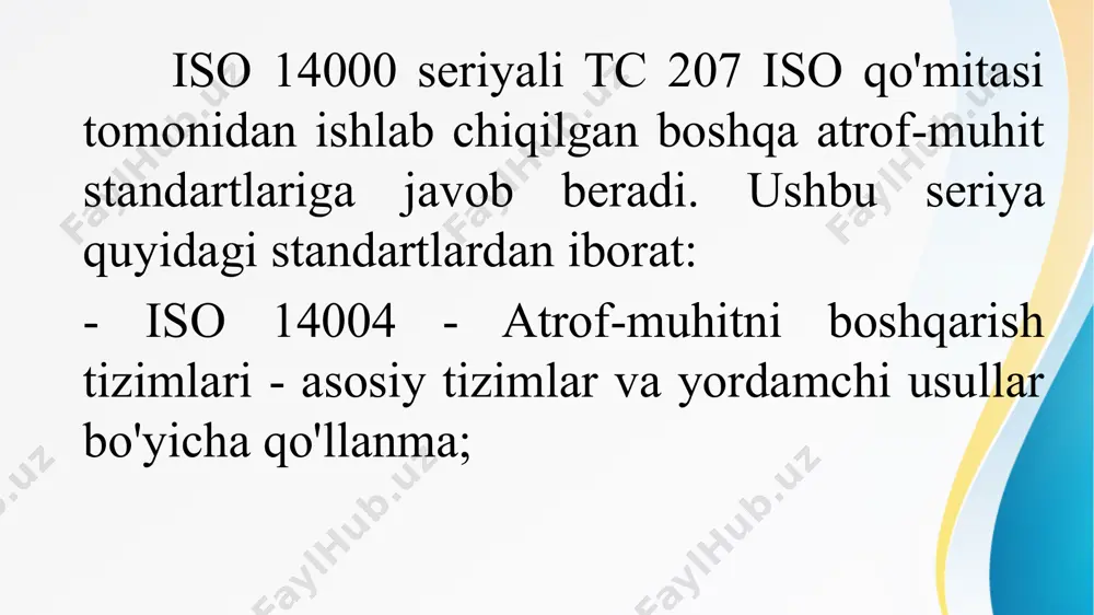 iso 14001 atrof-muhitni boshqarish tizimi standart doirasi - Page 5