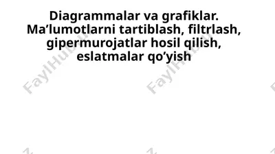 diagrammalar va grafiklar — PPTX