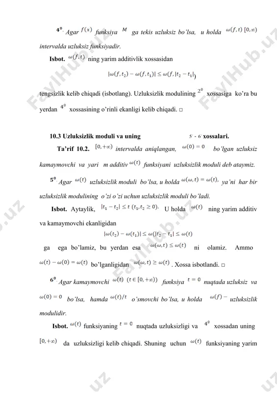 funksiya uzluksizlik moduli va uning oddiy xossalari - Page 5