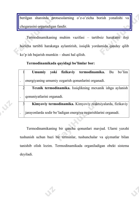 funktsiyasidir. harorat qancha yuqori bo’lsa, ichki energiya ham shuncha ortadi δu>0, agar ichki energiya kamaysa δu 0) sistema entalpiyasi (issiqlik saqlami) ortadi. bunday jarayonlar endotermik jarayonlar deyiladi (1.10-rasm(b)). reaksiya tenglamasida + δh ifoda qo‘shib yoziladi: 1.10-rasm. termokimyoviy reaksiyalar: a) ekzotermik; b) endotermik. ab = a + b + δh (yoki – q) (umumiy holda) n2(g) + o2(g) = 2no – 180,74 kj/mol; δh = +180,74 kj/mol agar kimyoviy reaksiya tenglamasida ajralib chiqadigan yoki yutiladigan issiqlik miqdori ko‘rsatilsa, bunday tenglama termokimyoviy tenglama deyiladi. yuqoridagi tenglamalar termokimyoviy tenglamalardir. xulosa metallurgik jarayonlarni puxta o‘rganishda shu jarayonlarda kechadigan fizikaviy va kimyoviy o‘zagarishlarni hamda ular orasidagi bog‘liqlikni bilish muhim ahamiyatga ega. chunki bu hodisa va jarayonlarning tub mohiyatini anglab yetish natijasida zamonaviy metallurgik ishlab chiqarishda turli xil samarali texnologik jarayonlarni, masalan, avtogen jarayonlar, yuqori tozalikka ega bo‘lgan metallar va qotishmalar ajratib olish, “kovsh – pech” texnologiyasi, vakuumlash va shu kabi samarali texnologiyalarni ishlab chiqarishga joriy …
