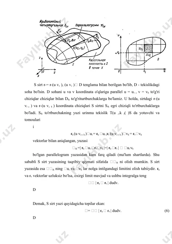an (x y, ) tekislikning ichki geometriyasi bir xil, ya'ni silindrik sirt tekislikga izometrik ekan. umuman, agar egri chiziqli koordinatalarni sirtlarning birinchi kvadratik formalari ustma ust tushadigan qilib kiritish mumkin bo'lsa, bu sirtlar izometrik bo'ladi. adabiyotlar: 1. sh.k. murodov va boshqalar. chizma geometriya. toshkent, «iqtisod-moliya», 2006, 2008. 2. b.b.qulnazarov. chizma geometriya. toshkent, «o‘zbekiston», 2006. 3. a.n. valiyev. perspektiva. toshkent, «tdpu rizografi», 2006. 4. sh.k. murodov va boshqalar. chizma geometriya kursi. toshkent, «o‘qituvchi», 1988. 5. r.q. ismatullaev. chizma geometriya. toshkent, 2005. 6. i. raxmonov. perspektiva. toshkent, «o‘qituvchi», 1993. 7. r.x. xorunov. chizma geometriya kursi. toshkent, «o‘qtuvchi», 4-nashri, 1997. 8. r.x. xorunov, a. akbarov. chizma geometriyadan masalalar va ularni echish usullari. 2-nashri, «o‘qituvchi», 1995.