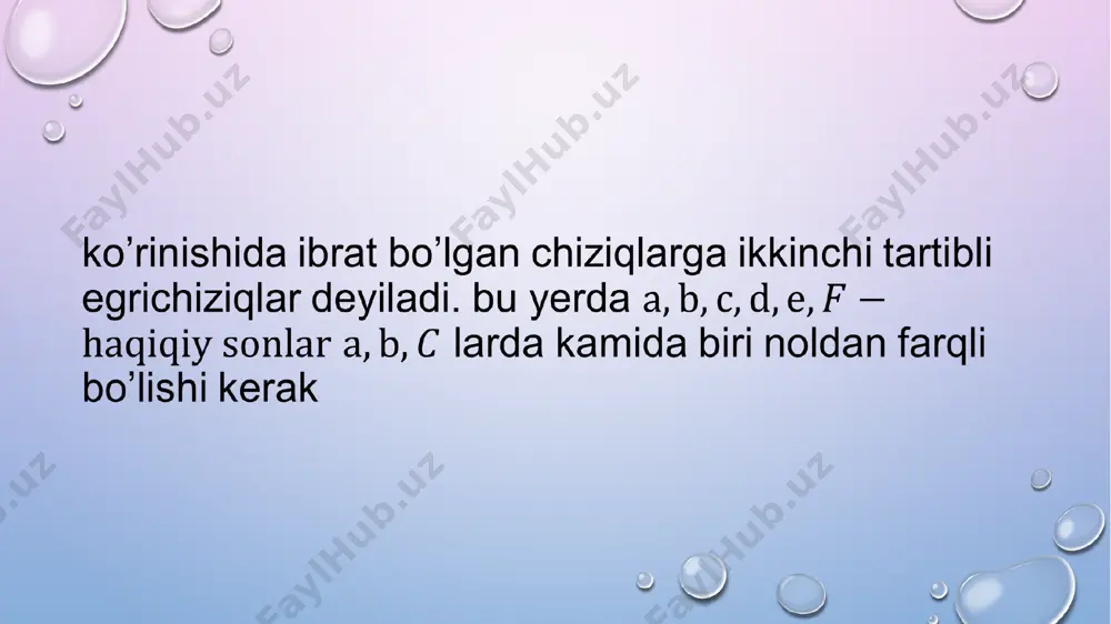ikkinchi tartibli egri chiziqlar. giperbola, parabola - Page 3