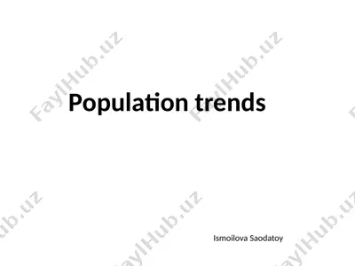 population trends — PPTX