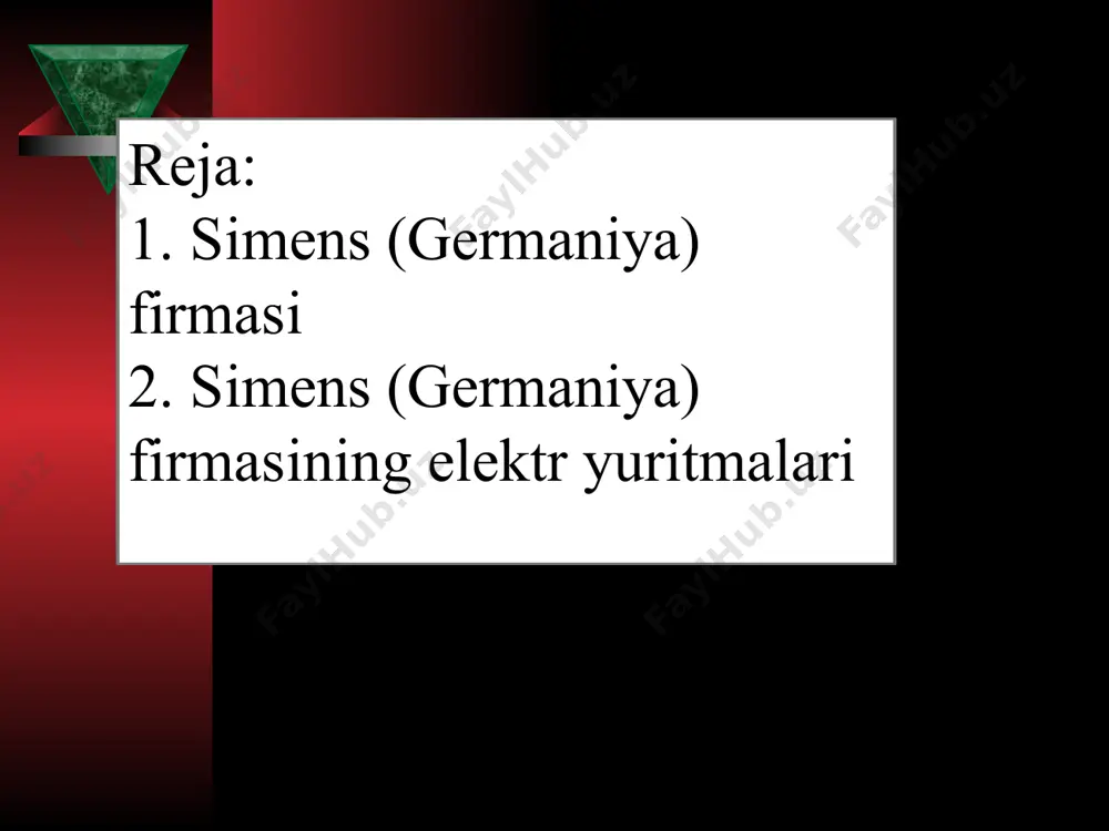 iemens bu harakatga rahbarlik qilmoqda. ” aqlli tarmoqlar, sanoat avtomatizatsiyasi, elektron transport vositalari, energiya tejaydigan tizimlar va qayta tiklanuvchi energiya texnologiyalari kabi texnologiyalarni o'z ichiga olgan siemensning "atrof-muhit portfelida“ guruhlangan mahsulotlar va xizmatlar yillik daromadning taxminan 50 foizini tashkil etadi. kompaniyaning ta'kidlashicha, uning biznes faoliyati iqlim o'zgarishiga qarshi kurashda katta o'zgarishlarga olib keladi. “2017 yil moliyaviy yilida atrof-muhitni muhofaza qilish portfelimiz texnologiyalari butun dunyodagi xaridorlarga co2 chiqindilarini 570 million tonnaga kamaytirish imkoniyatini berdi. bu germaniyaning yillik co2 chiqindilarining taxminan 70 foiziga tengdir ” siemensning ta'kidlashicha, u offshor shamol energetikasidagi kuchli pozitsiyasiga germaniyadagi energiewende qarzdor. "shamol energetikasining offshor kashshofi sifatida biz, albatta, faqat germaniyaning energetik o'tish jarayoni va evropaning iqlim diplomatiyasi tufayli biz 20000 dan ortiq ishchi bilan shamol energiyasi bo'yicha dunyoning eng muhim texnologik sherigiga aylana olamiz", dedi vakili florian martini clean energy wire-ga. xulosa. simens elektir mator asosan asinxron va sinxron matorldan foydalinamiz simenis( germanyda) ishlab chiqilgan bolib bu …