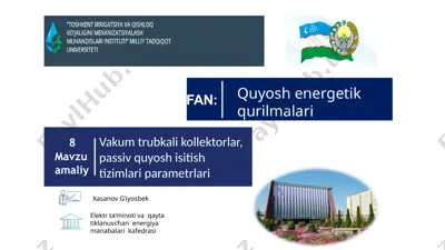 quyosh energetik qurilmalari — PPTX